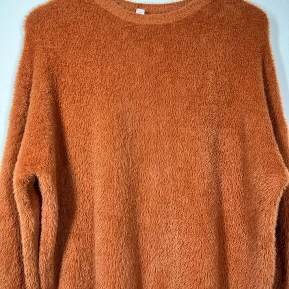 Lolita Milano Long Sleeve Eyelash Sweater Knit Top In Rust size M - Picture 4 of 15